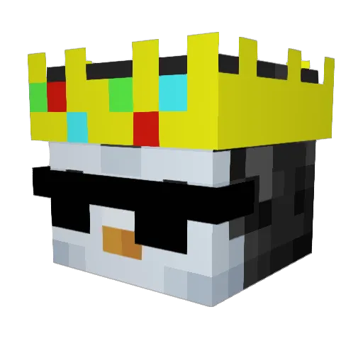 d3lus10nal Minecraft avatar head, 3D render