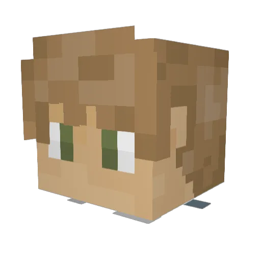 d3minu Minecraft avatar head, 3D render