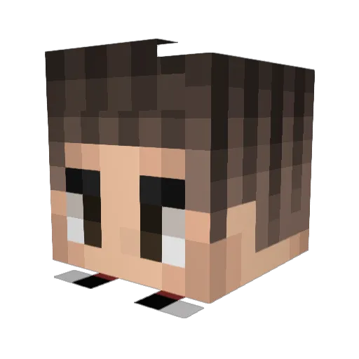 d3pop Minecraft avatar head, 3D render