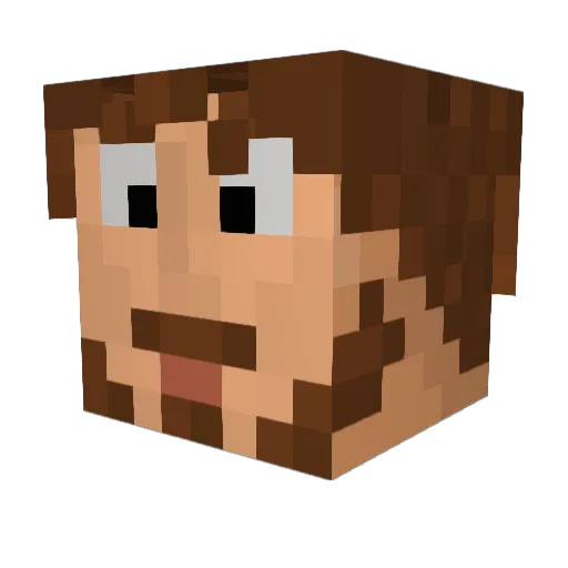 d3rmanus Minecraft avatar head, 3D render
