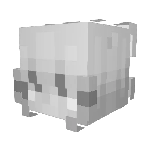 d3spyw3spy Minecraft avatar head, 3D render