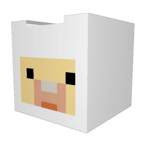 d3tz Minecraft avatar head, 3D render