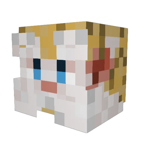 d3vbyte Minecraft avatar head, 3D render