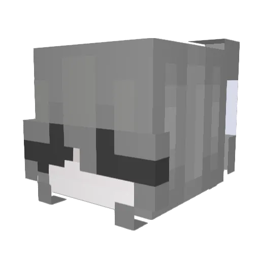 d3xie Minecraft avatar head, 3D render