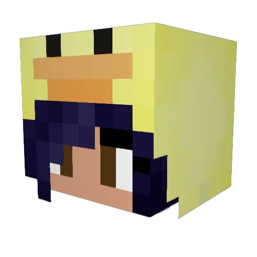 d4bby Minecraft avatar head, 3D render