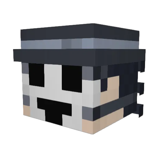 d4c21 Minecraft avatar head, 3D render