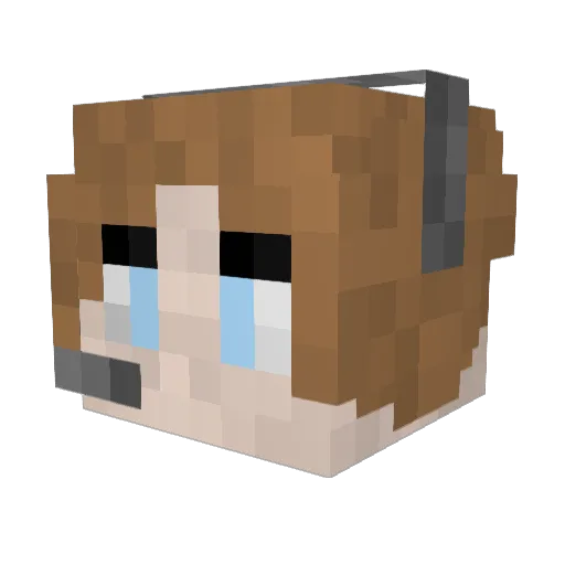 d4l3k Minecraft avatar head, 3D render
