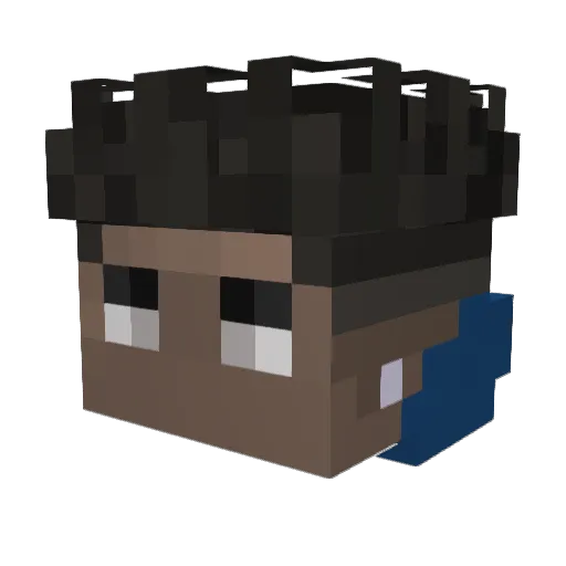 d4mali Minecraft avatar head, 3D render