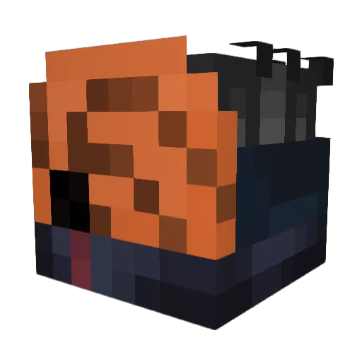 d4n322 Minecraft avatar head, 3D render