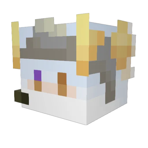 d4rkh3art Minecraft avatar head, 3D render