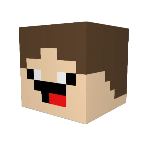 d4rl1ng Minecraft avatar head, 3D render