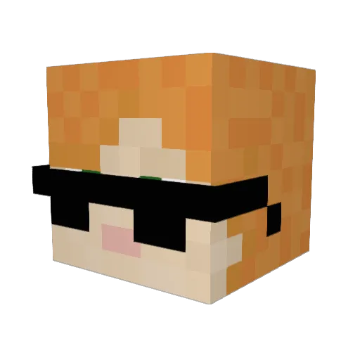 d4vc Minecraft avatar head, 3D render