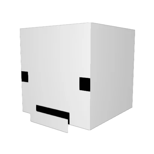 d4we_ Minecraft avatar head, 3D render