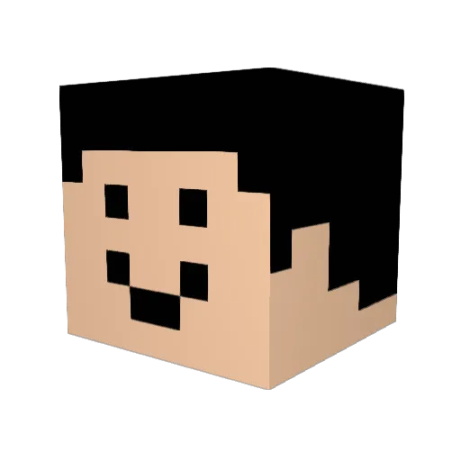 d6286 Minecraft avatar head, 3D render