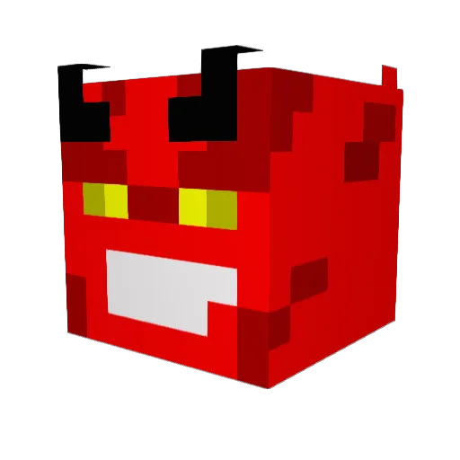 d70o0m Minecraft avatar head, 3D render