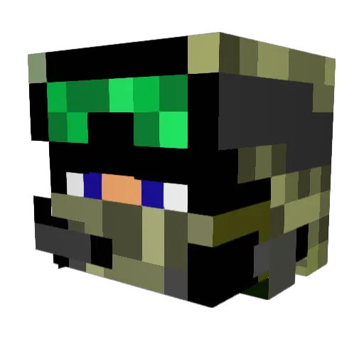d7238 Minecraft avatar head, 3D render