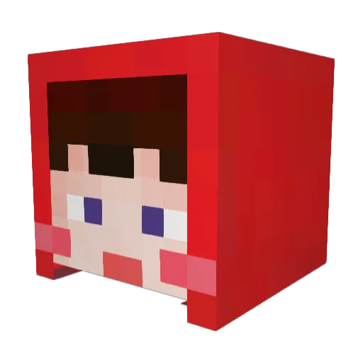 d7297 Minecraft avatar head, 3D render