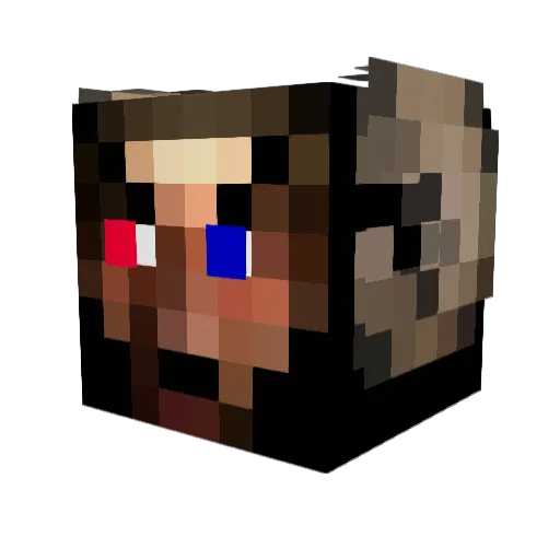 d74g0n Minecraft avatar head, 3D render