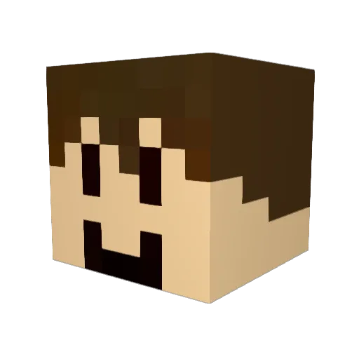 d7be Minecraft avatar head, 3D render