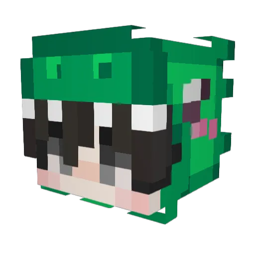 d7m_95 Minecraft avatar head, 3D render