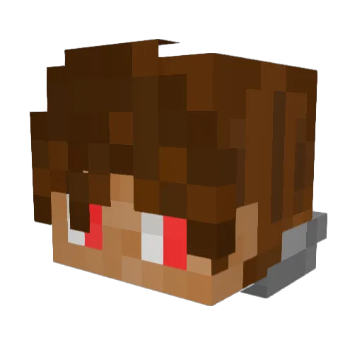 d82l Minecraft avatar head, 3D render