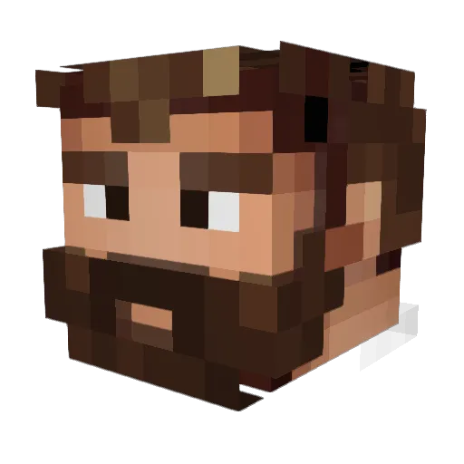 d88bp Minecraft avatar head, 3D render