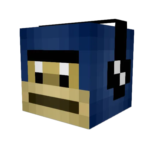 d8a7n Minecraft avatar head, 3D render