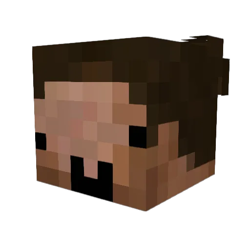 d8see Minecraft avatar head, 3D render