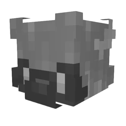 d9er Minecraft avatar head, 3D render