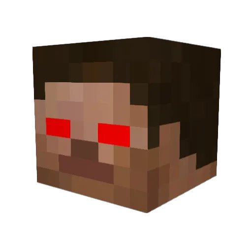 d9m6n Minecraft avatar head, 3D render