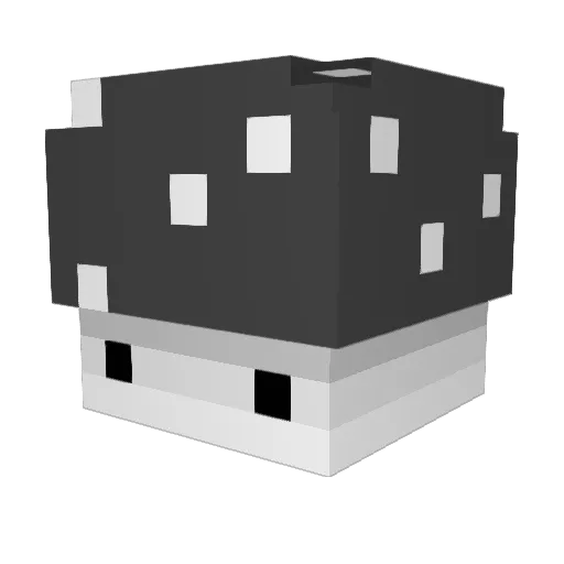 dAW761 Minecraft avatar head, 3D render
