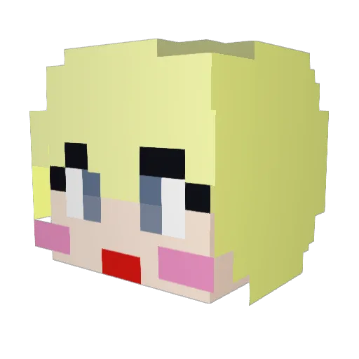 dAain Minecraft avatar head, 3D render