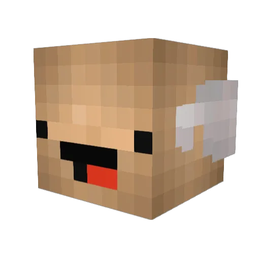 dAcid Minecraft avatar head, 3D render