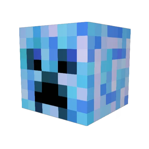 dAndUwU Minecraft avatar head, 3D render