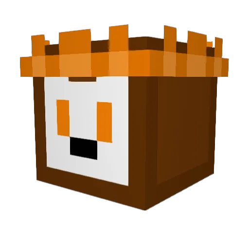 dArek_yes Minecraft avatar head, 3D render