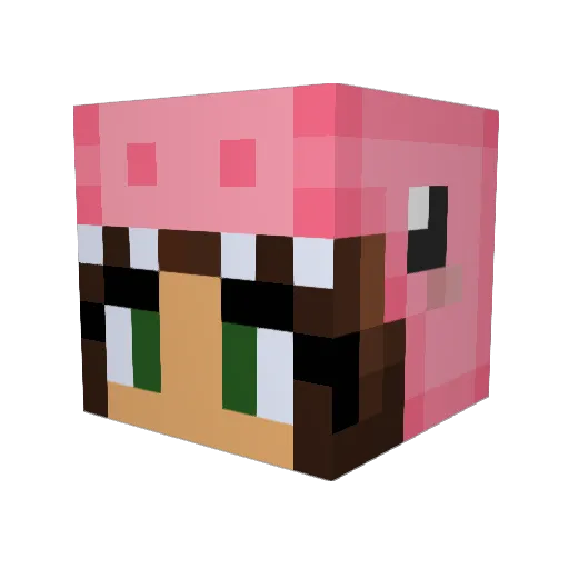 dBRexb Minecraft avatar head, 3D render