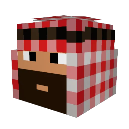 dForre Minecraft avatar head, 3D render