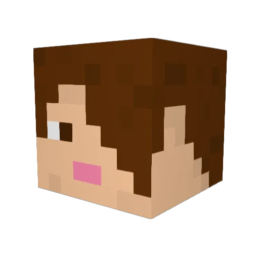 dJayyne Minecraft avatar head, 3D render