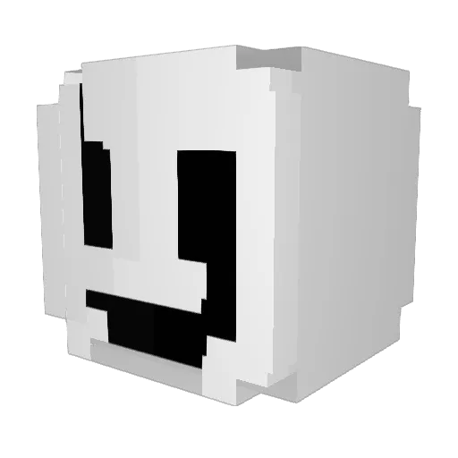 dOxQb Minecraft avatar head, 3D render