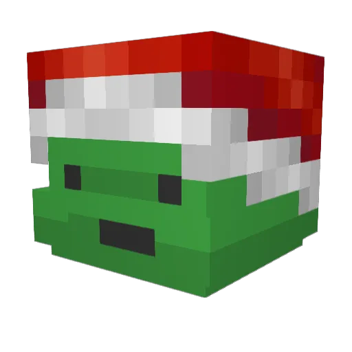 dPC525 Minecraft avatar head, 3D render
