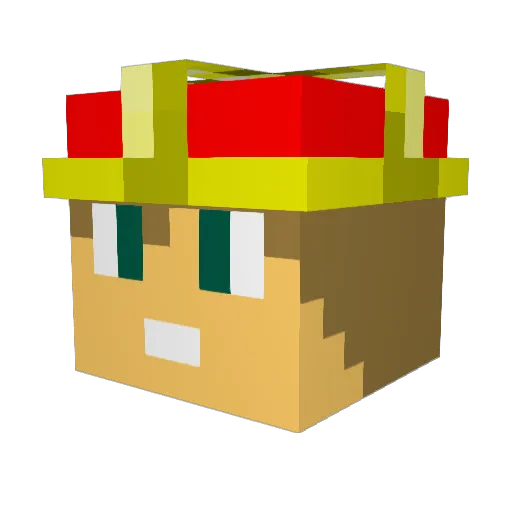 dRicob Minecraft avatar head, 3D render