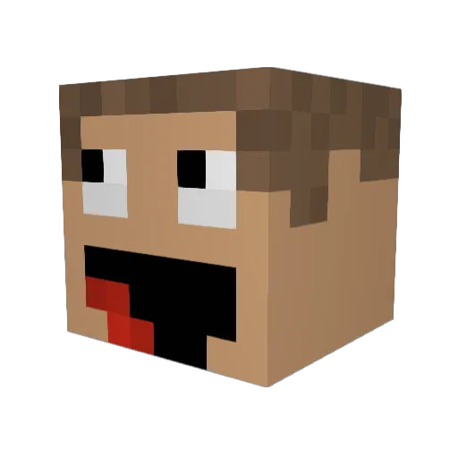 dUSA_ Minecraft avatar head, 3D render
