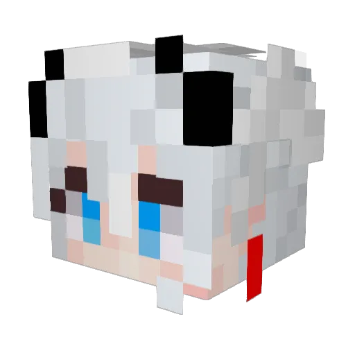 d_a_k_a Minecraft avatar head, 3D render