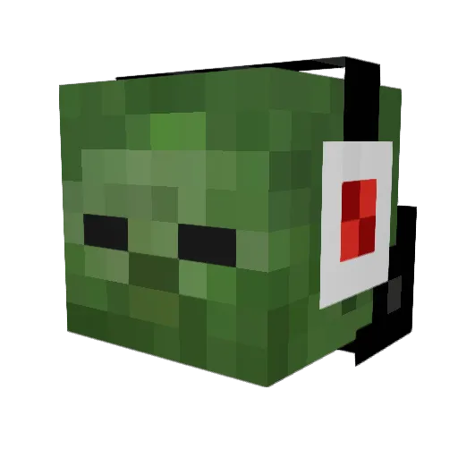 d_call14 Minecraft avatar head, 3D render