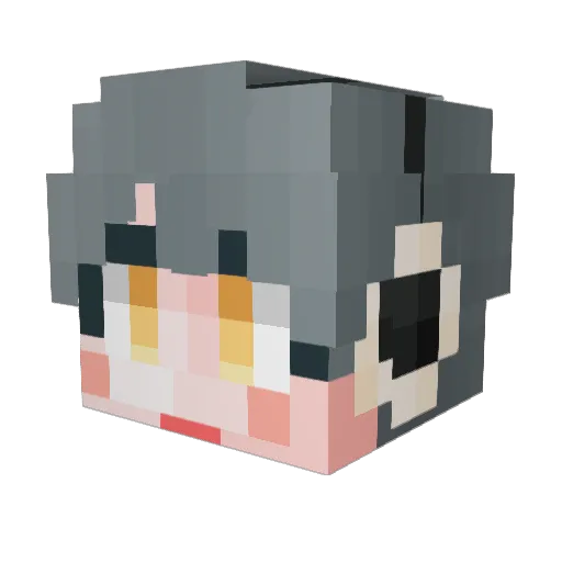 d_k_nether Minecraft avatar head, 3D render