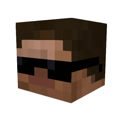 d_sxstin Minecraft avatar head, 3D render