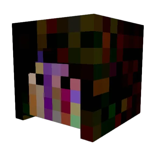 d_vk Minecraft avatar head, 3D render