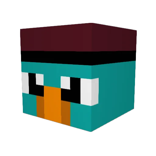 da1th0 Minecraft avatar head, 3D render