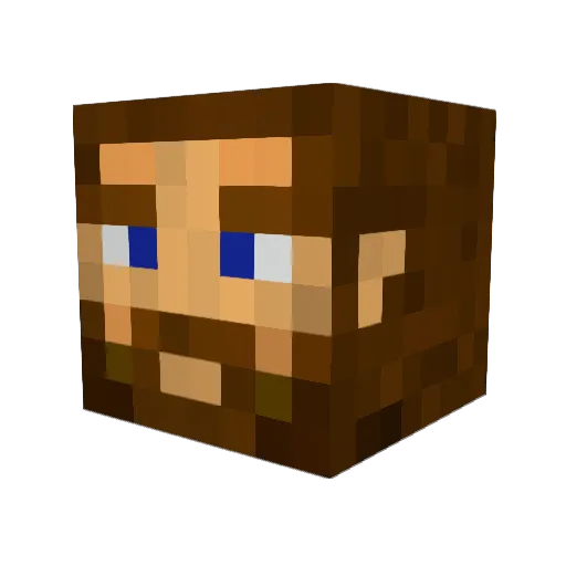 da3wynh Minecraft avatar head, 3D render