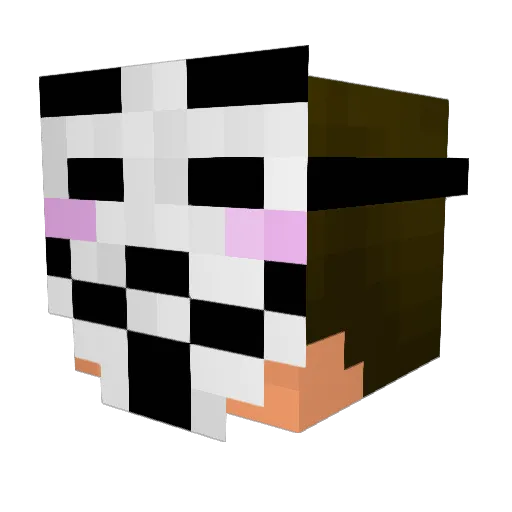 daB3n Minecraft avatar head, 3D render